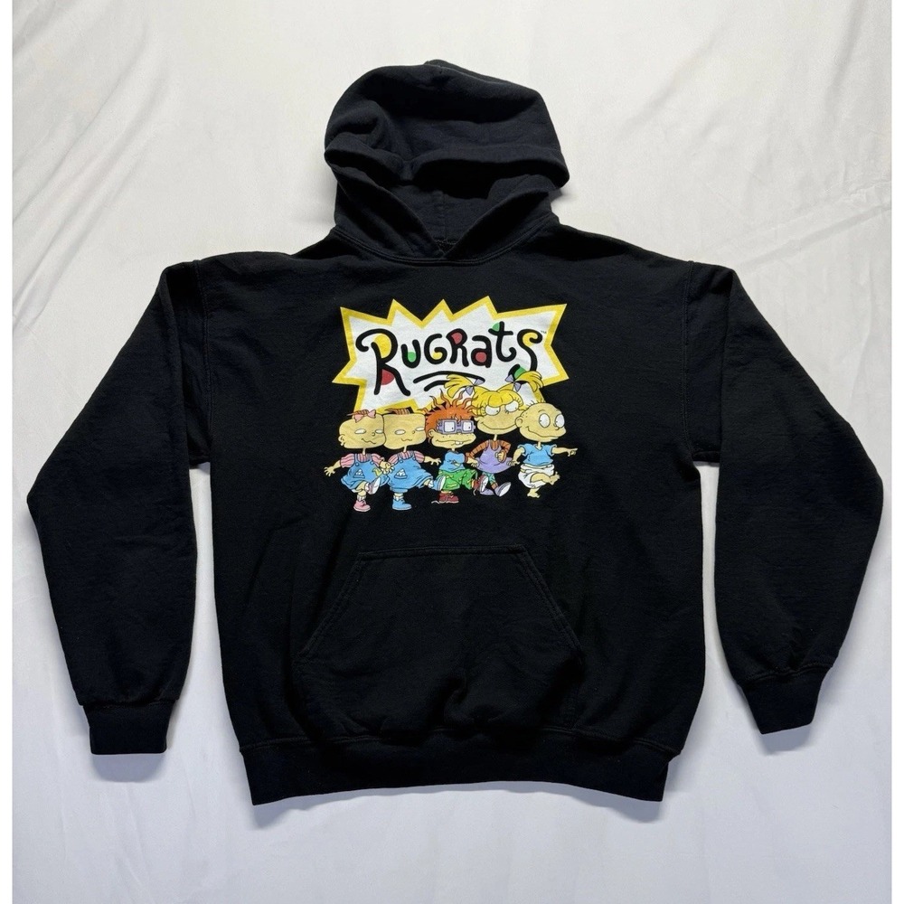 90s Rugrats Nickelodeon hoodie youth medium black retro cartoon graphic pullover